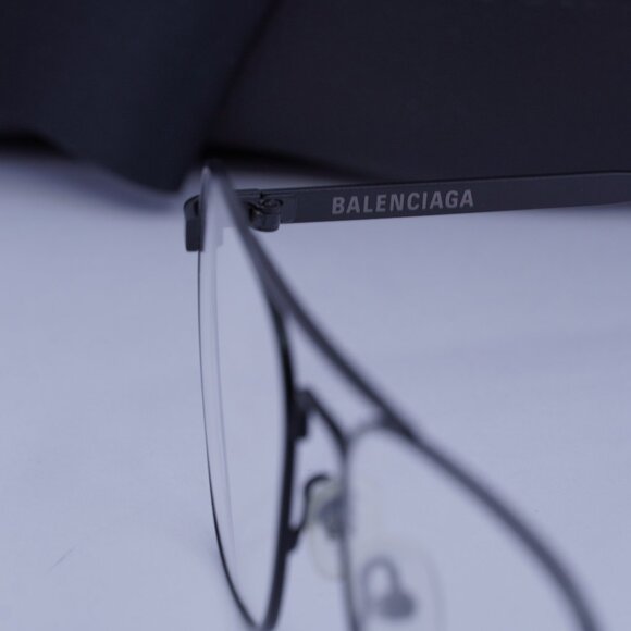 Balenciaga BB0037O 001 Aviator Eyeglasses 55mm - Black - Picture 6 of 10